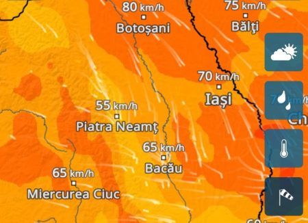 Cod Portocaliu de vijelii: la munte, rafale de peste 100 km/h