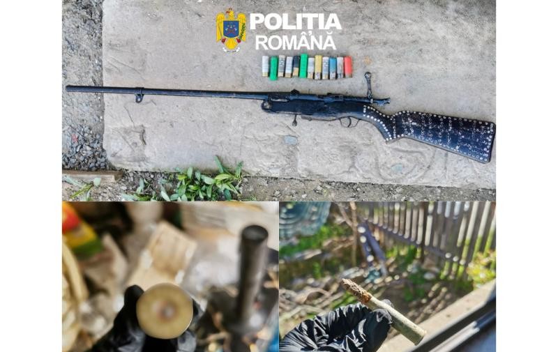 Percheziții la Oituz. Polițiștii au găsit o armă letală și muniție