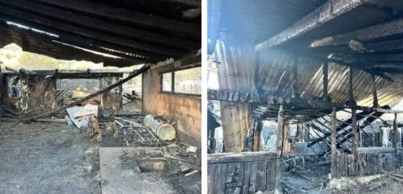 Imaginile dezastrului de la Brusturoasa: Două gospodării făcute scrum și o minoră la spital după un incendiu violent