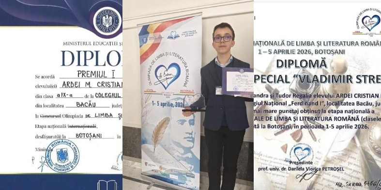 Cristian-Mihai Ardei, Tripleta de Aur a Colegiului „Ferdinand I” Bacău