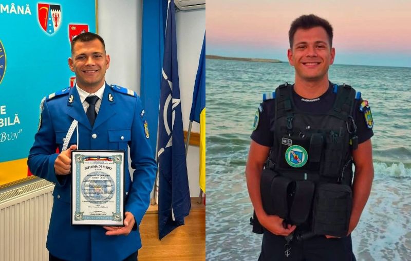 Jandarmul băcăuan Cătălin Ursu, premiat după ce a salvat o femeie de la înec pe litoral