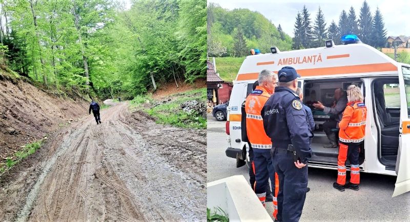Alertă la Scutaru: bărbat atacat de urs, coborât de urgență din munte de însoțitori și preluat de medic