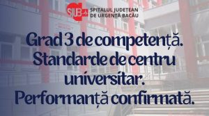 Clădirea Spitalului Județean Bacău, centru de excelență medicală.