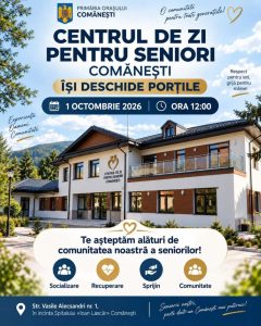 Servicii medicale și sprijin la domiciliu pentru bunicii din Comănești: Înscrierile încep din 21 septembrie 1 Clădire modernă a centrului de zi pentru seniori din Comănești.