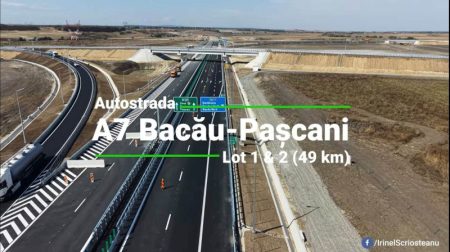 Autostradă în construcție între Bacău și Pașcani, loturile 1 și 2.