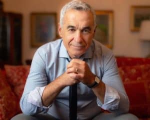 Călin Georgescu în timpul audierilor după percheziții.