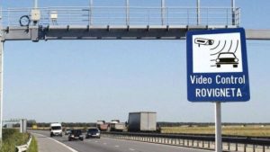 Semnalizare video control pentru Rovinieta pe autostradă.