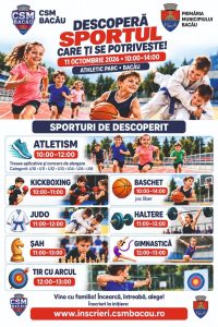 Pasionații de mișcare din Bacău, invitați la Athletic Parc: programe gratuite de selecție pentru copiii de 6-10 ani