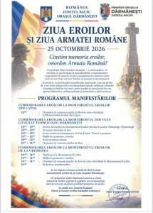 Dărmănești: Manifestări dedicate Zilei Armatei Române și eroilor neamului