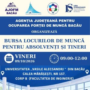 Bursa Locurilor de Muncă pentru Absolvenți și Tineri la Universitatea „Vasile Alecsandri” din Bacău