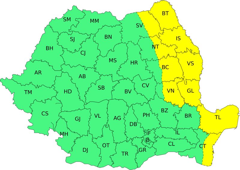 Cod galben de vânt puternic și ploi moderate în Moldova Cod galben de vânt puternic și ploi moderate în Moldova