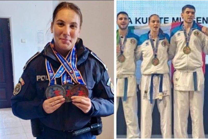 Dacă o întâlniți în misiune, evitați mișcările bruște! O polițistă din Bacău a cucerit trei medalii la Mondialul de Karate Polițistă din Bacău cu medalii la karate.